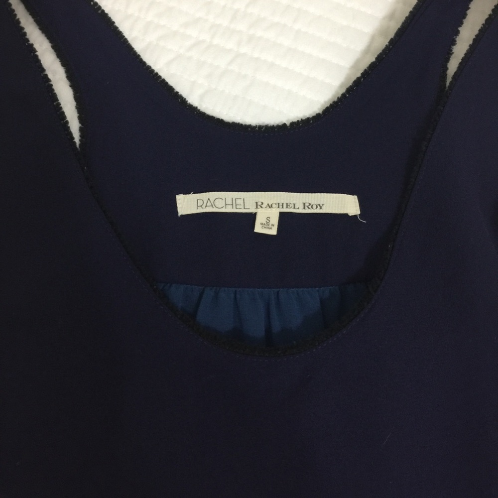 Rachel Roy Navy Layer Flow-y tank.